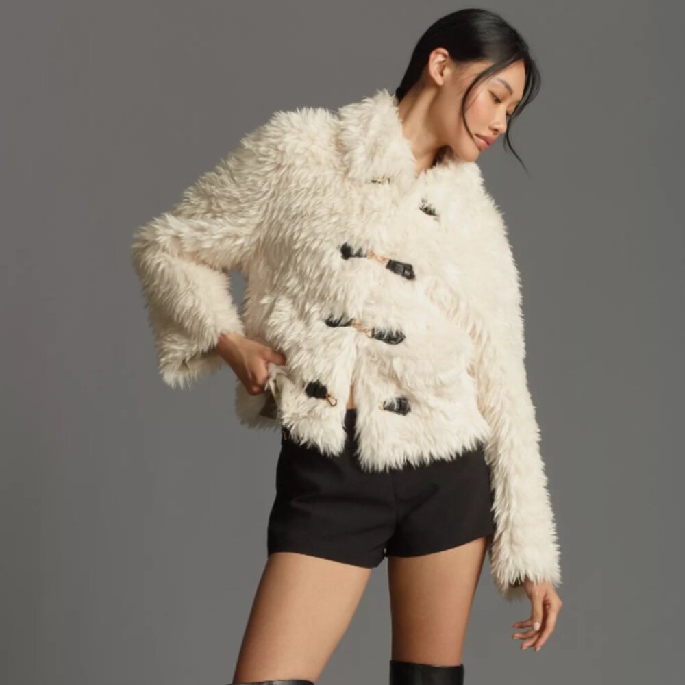 Anthropologie Toggle Sherpa Jacket